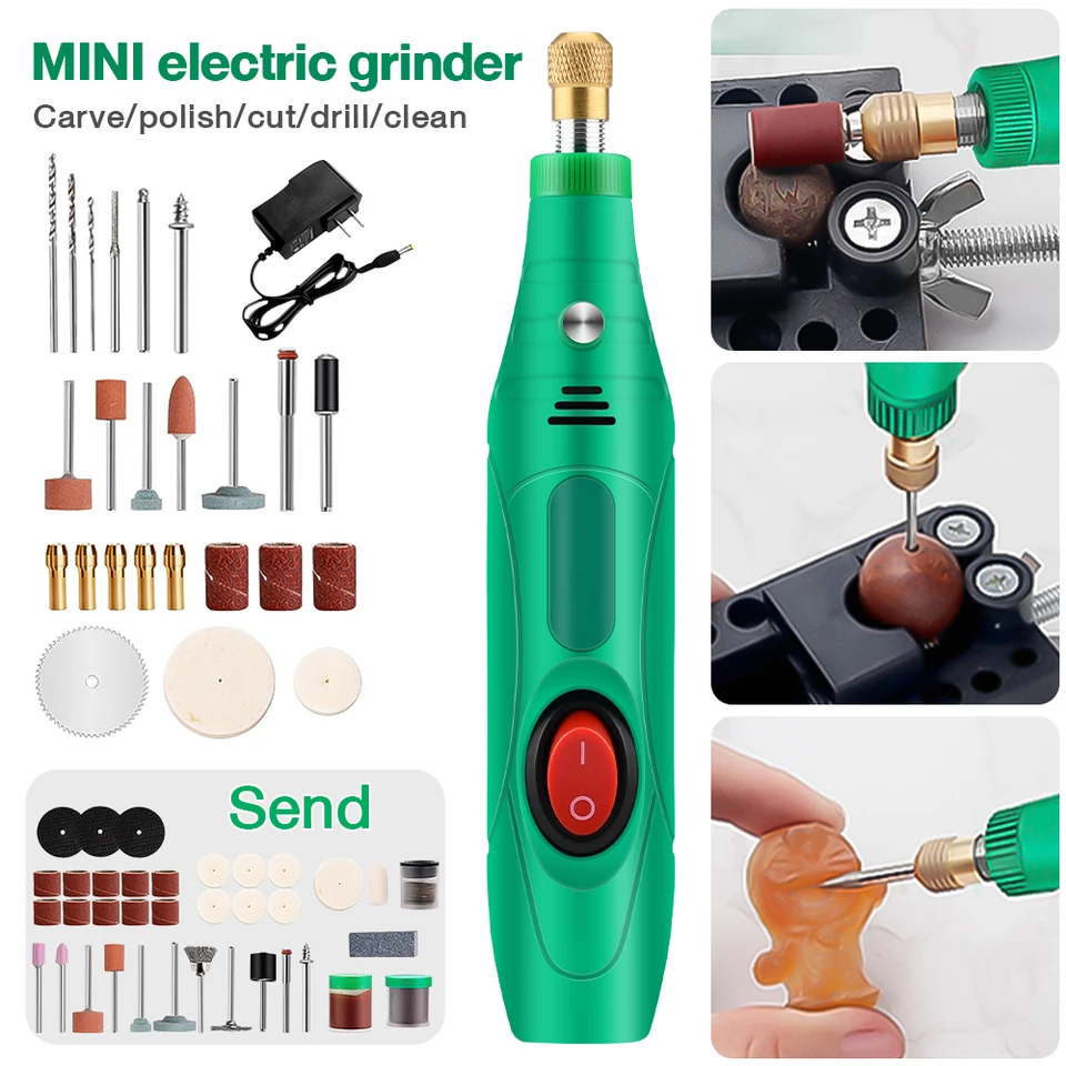 110-240V Mini vŕtačka leštenie rytcového rytcového pera Grinder Elektrický otočný nástroj brúsny stroj Miniatúrny nástroj pre domácnosť