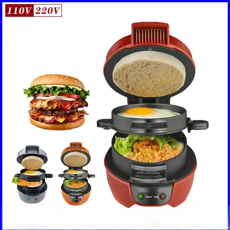 110V 220V chlieb Elektrický sendvičový výrobca stroj na výrobu hriankovača mini non palica hamburger gril na pečenie panvice do kuchyne domáci hriankovač