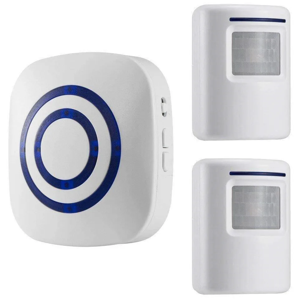 110V-240V Wireless Door-Bell PIR Infračervený snímač Detektor pohybu Vstupné dvere Bell Alarm s prijímačom a vysielačom EÚ zástrčka