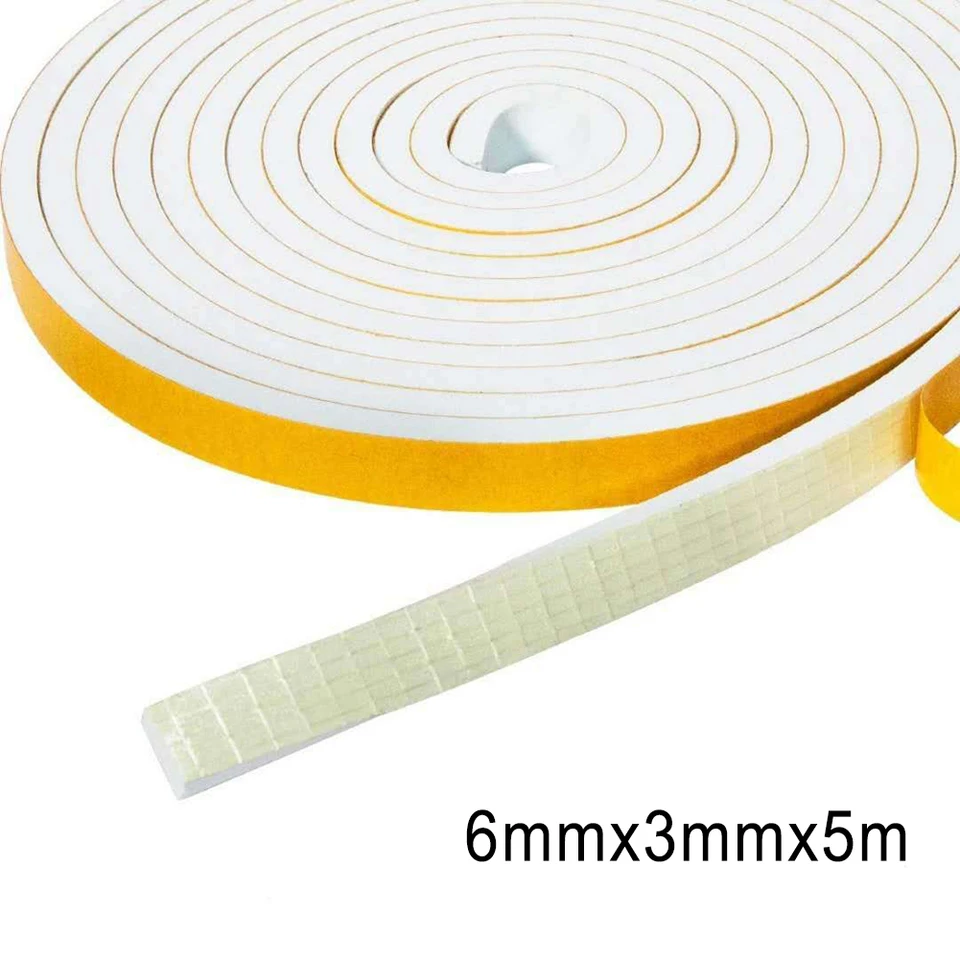 111 2/4/5 m Strih Strip Strip Gumové dvere okno Počasie Penu Penavka lepkavá páska Dvere Drop Striper Strip Penový zvukový izolačný pásik