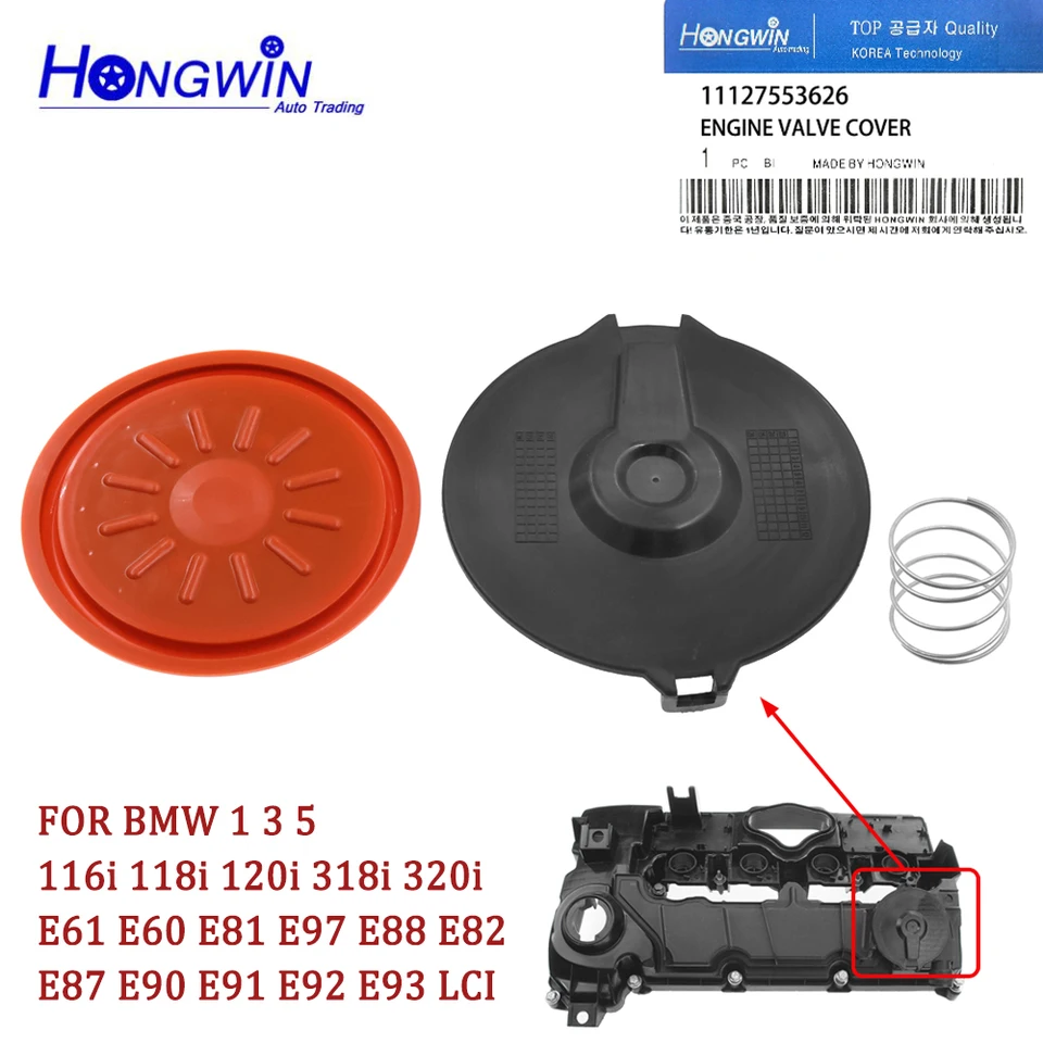 11127553626 7553626 PCV OPRAVNÁ KRAJICKÁ KITOVÁ KIT Membrána 80 mm pre BMW 1 3 5 116I 118I 120I 318I 320I E61 E60 E81 E97 E88 N43