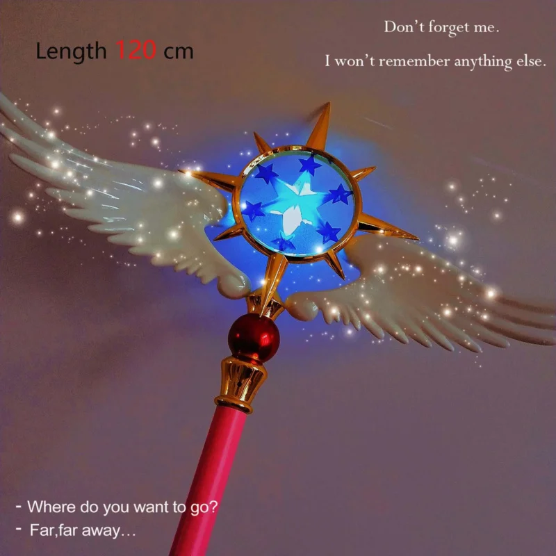 114 cm dĺžka Cardcaptor Sakura Clear Card Kinomoto Sakura Cosplay hviezda Dream Stick Magic Wand Halloween Party Cosplay propagy nové