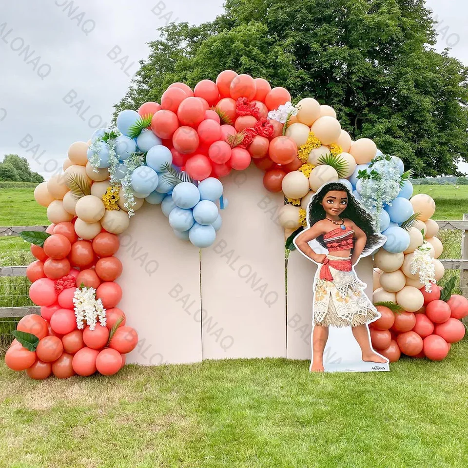 114ks Moana princezná téma narodeninová oslava dekorácia Číslo hliníka Ballon bábätko Photography