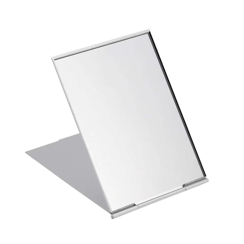115*8 cm prenosný skladací make -up zrkadlo s jednou bočnou cestovnou holením zrkadla (strieborné) skladacie zrkadlo