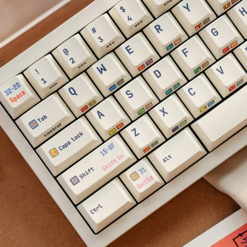 116KY ASCII TABUĽKA KLAYKAPS Vlastný čerešňový profil PBT Keycap Side Cairing Artisan Point Keycap pre 65%75%80%pre Crush80 Klávesnica