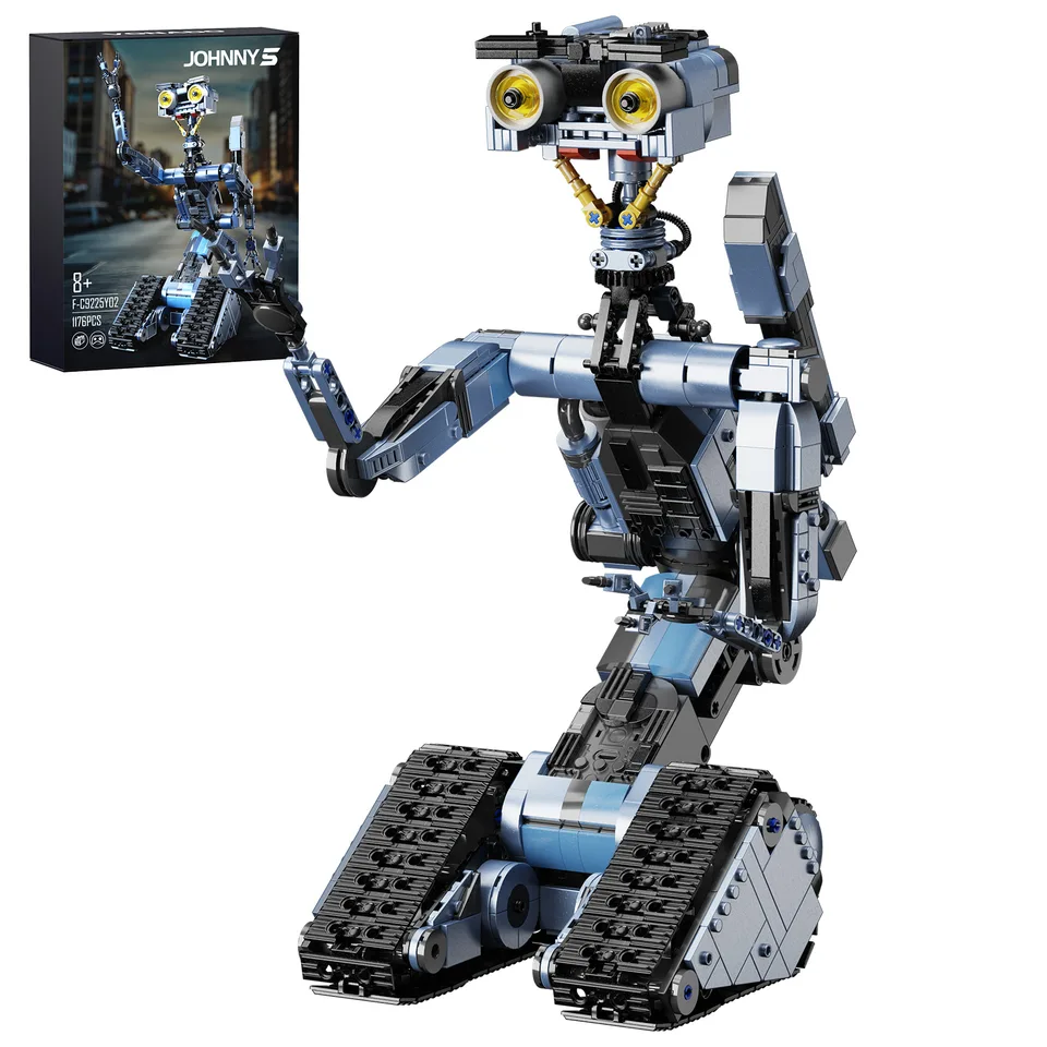 1176ks Short Circuit Moc Johnny 5 Robot Model Building Block Set Movie Model Hračky Mechanic to Hračky pre deti darček pre deti