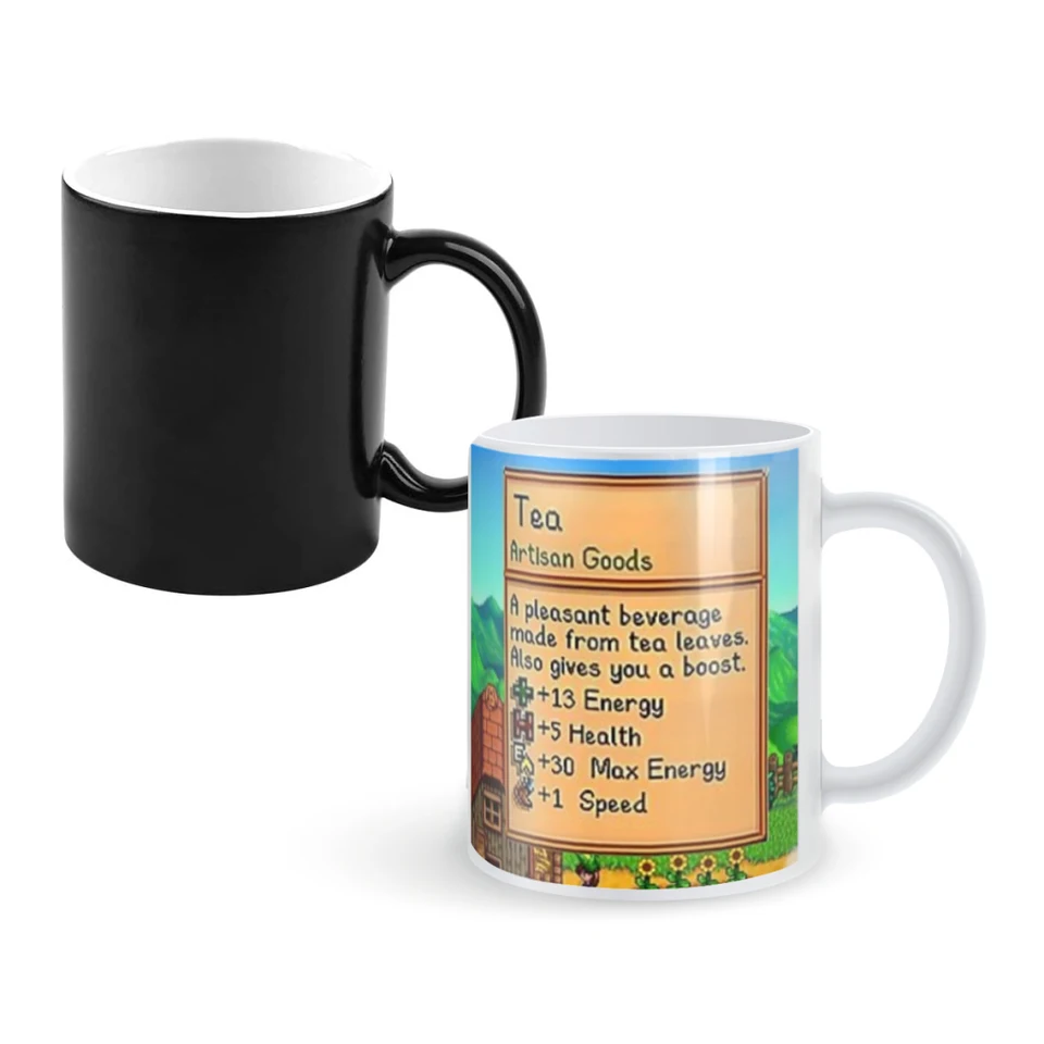 11oz čajový stardew údolie hrnčeky hrnčeky Kejovia Kreatívna farba meniaca sa mliečna čajová šálka CE