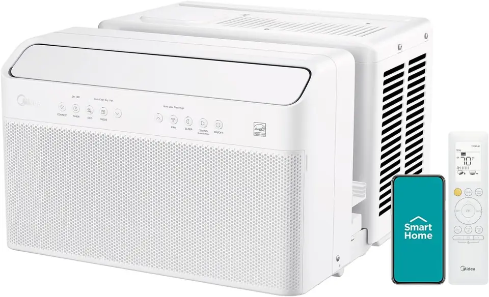 12 000 BTU U v tvare inteligentného meniča klimatizácie-kooly až do 550 štvorcových. Ft., Ultra Quiet W/ Open Window, 35% úspory energie, USA