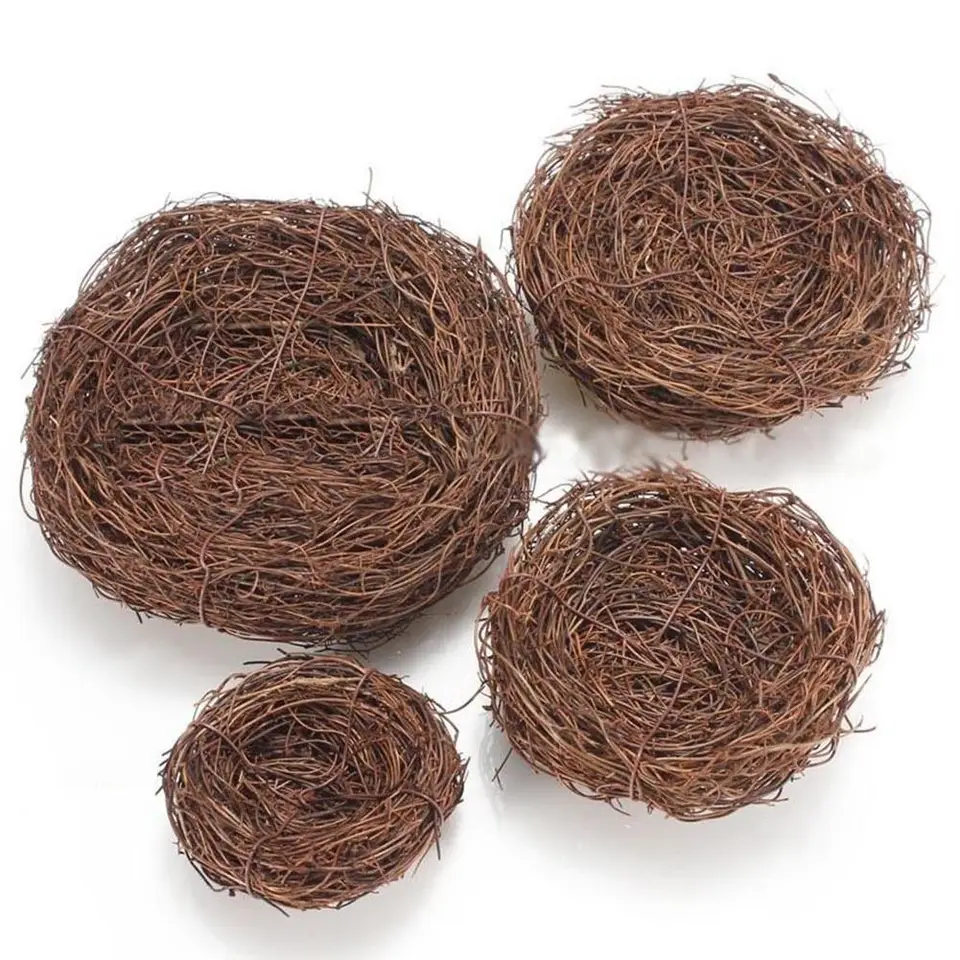 12/10/8/6 cm Vine Bird Nest House Home Domov Ozdob