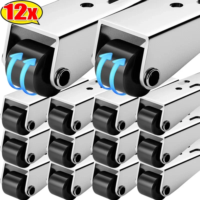 12/11ks posuvné dverové dverové kladky Univerzálny nábytok Caster Wheel Mini Tichá trať kladka na kladku pre hardware stolovej skrinky