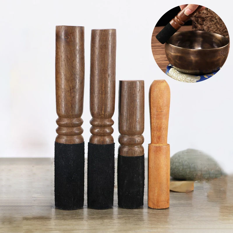 12/12,5/13 cm tibetská spevácka misa kožená palica ručne vyrobená tibetská budhistická meditácia spevácka misa kožená palička