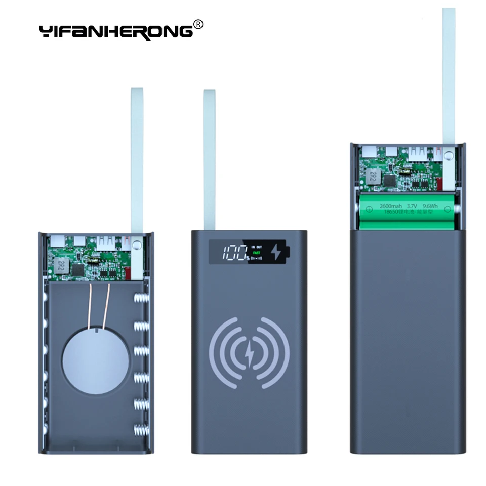 12*18650 Power Bank Box 5V Dual USB Mobilný telefón nabíjačkou pre domácich majstrov pre inteligentný telefón MP3 Elektronické mobilné nabíjanie
