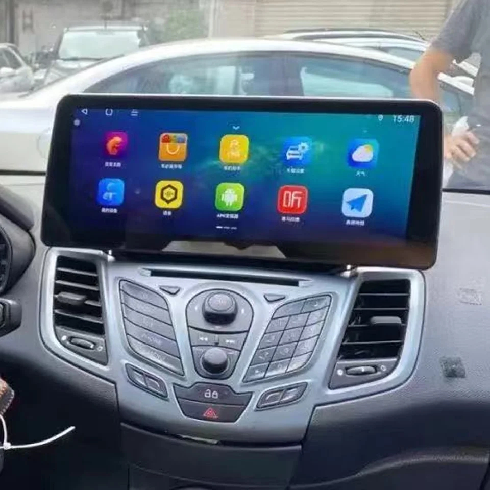 12.3 palca Android 14 pre Ford Fiesta 2009 - 2017 GPS Head Unit Car Radio Multimedia Video Player Navigation GPS GPS Wireless CarPlay