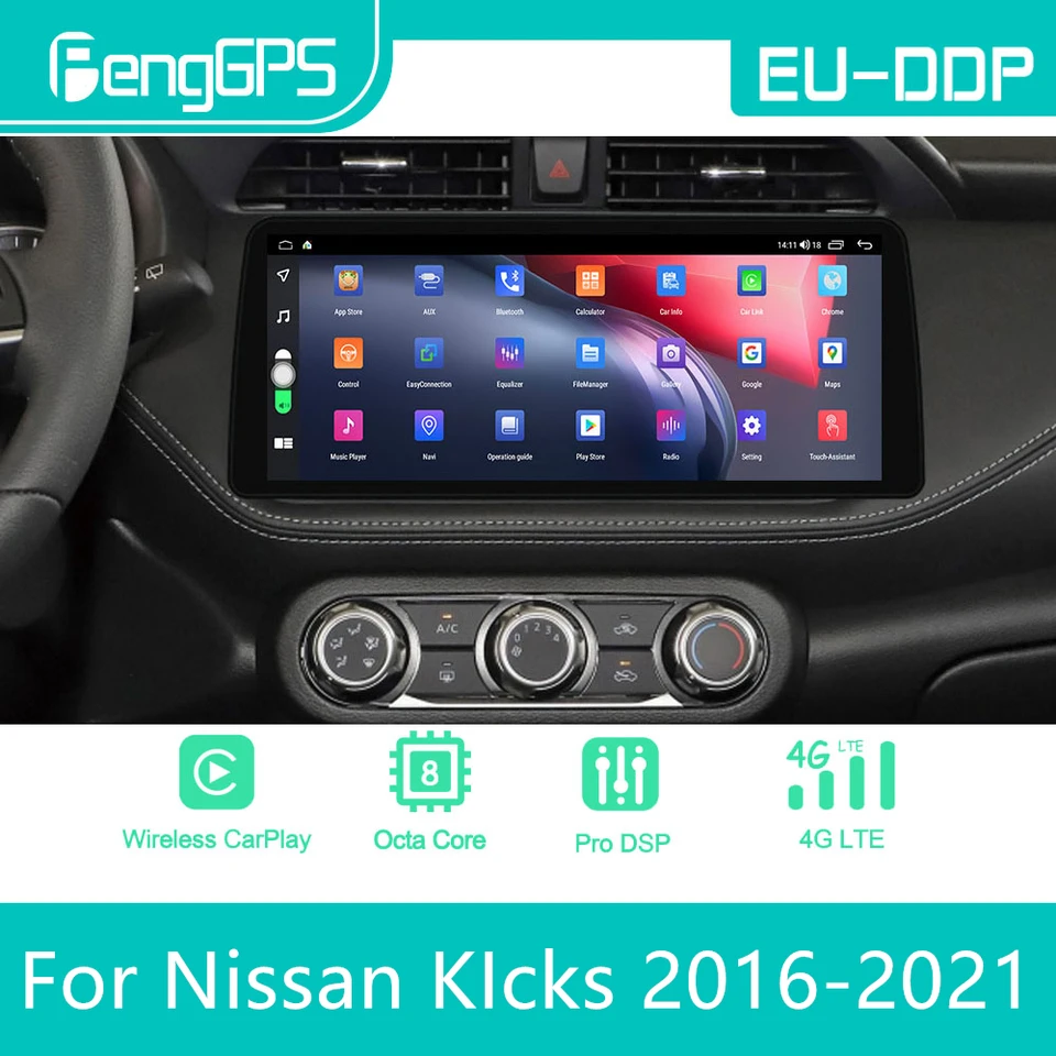 12,3 palca pre Nissan Kicks 2016 2017 2018 2019 2020 2021 Android Car Radio Stereo Multimedia Player 2Din Autoradio GPS Navi