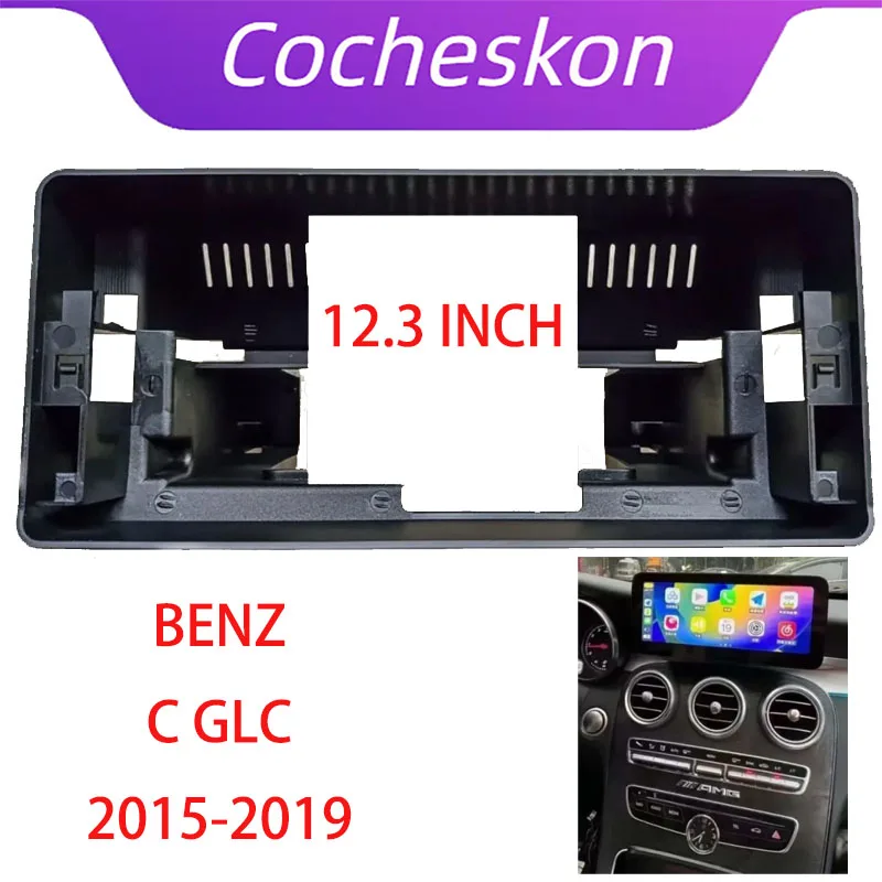 12,3 palcový rámec automobilu Fascia adaptér Canbus Box Android kovárne panelové súpravy pre Benz C-Class C Class Class GLC