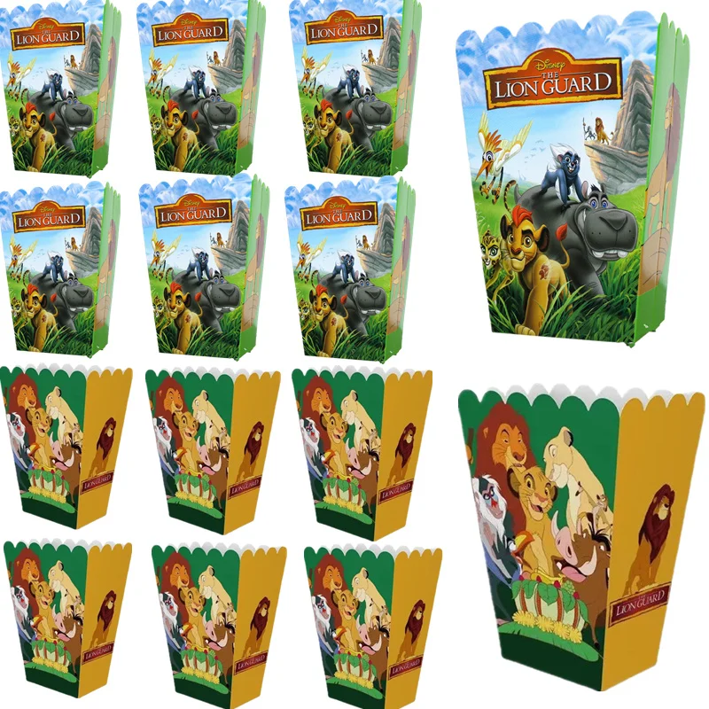 12/36ks Disney Lion King Party Popcorn Box Decorácie deti Karika