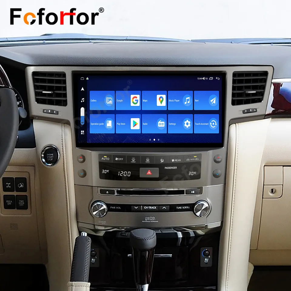 12.5 '' QLED Android Auto Car Radio pre Lexus LX570 2007-2015 CarPlay Klimatizácia multimediálnych GPS navigačných stereofónnych jednotiek
