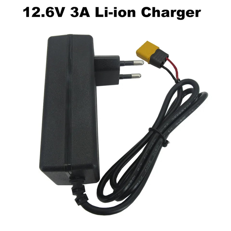 12,6 V 3A Li-Ion Battery Rýchle nabíjačka pre 12 V 10,8 V 11,1V 3S Lítium solárna nabíjačka XT60 Connector