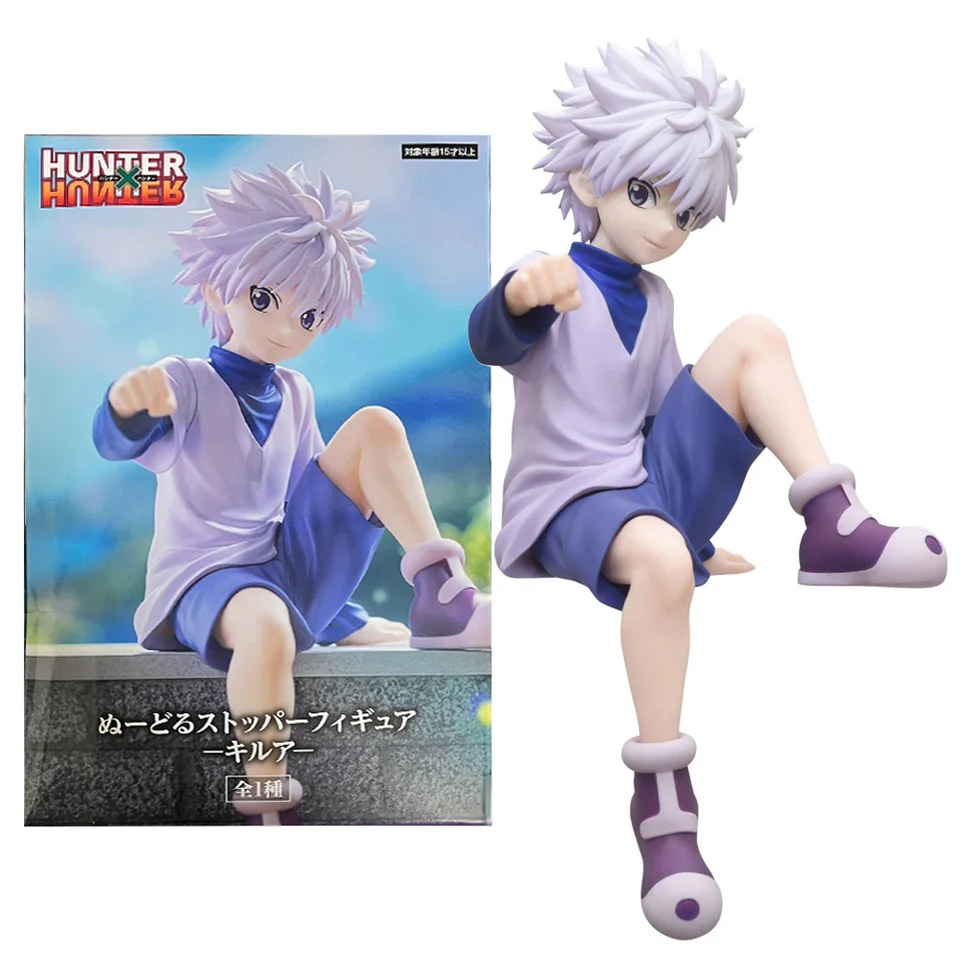 12 cm anime Hunterxhunter Killua Zoldyck postava Noodle zátka postava gon freecss sediaci model hračky darček Aciton figur PVC