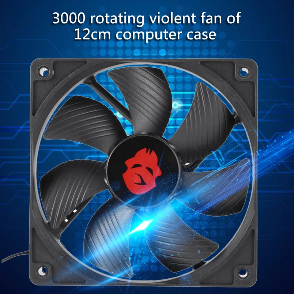 12 cm Big 4 Pin High -Speed ​​Desktop Podvozky ventilátor veľkej objemu vzduchu PC puzdro radiátor PC Desktop pre notebook Príspevky Dodávky dielov