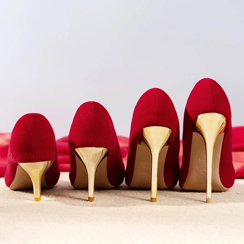 12 cm červené podpätky nadmerné dámske päty topánky 45 červené svadobné topánky flanelette super vysoké podpätky Dámske topánky Zapatos de Mujer