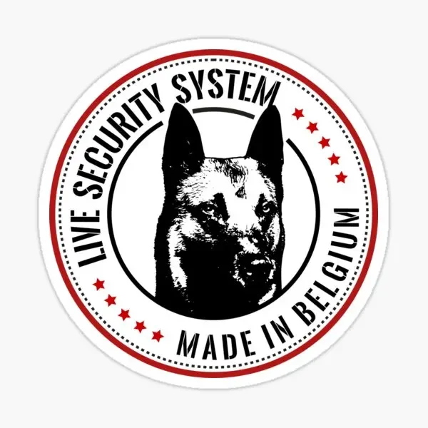 12 cm živý bezpečnostný systém vyrobený v Belgicku Belgian Malinois Wall Pet Dog Cool a Creative PVC Custom Stickers na motocyklovom aute