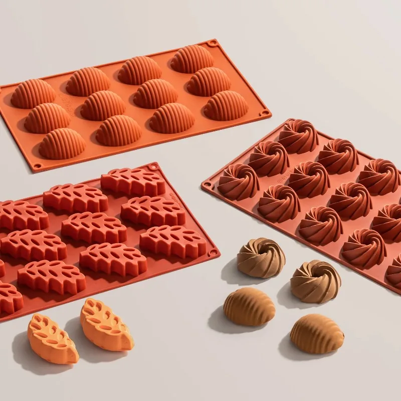12 dutiny oválne savarínové mydlové formy formy Muffin Cupcake Pan Silikone želé polymér Clay Craft Art DIY form