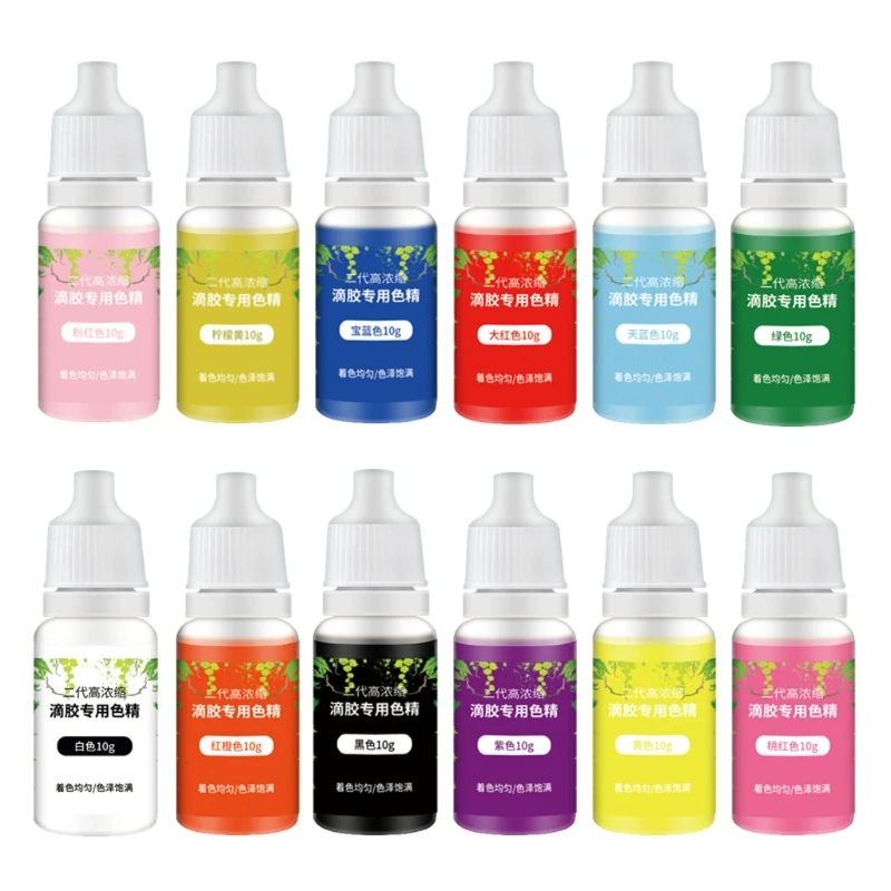 12 farieb Epoxidová živici Pigmentová súprava Priehľadná epoxidová UV živica sfarbenie farbiva Pigment živica farbenie farbenie Fading odolnosť