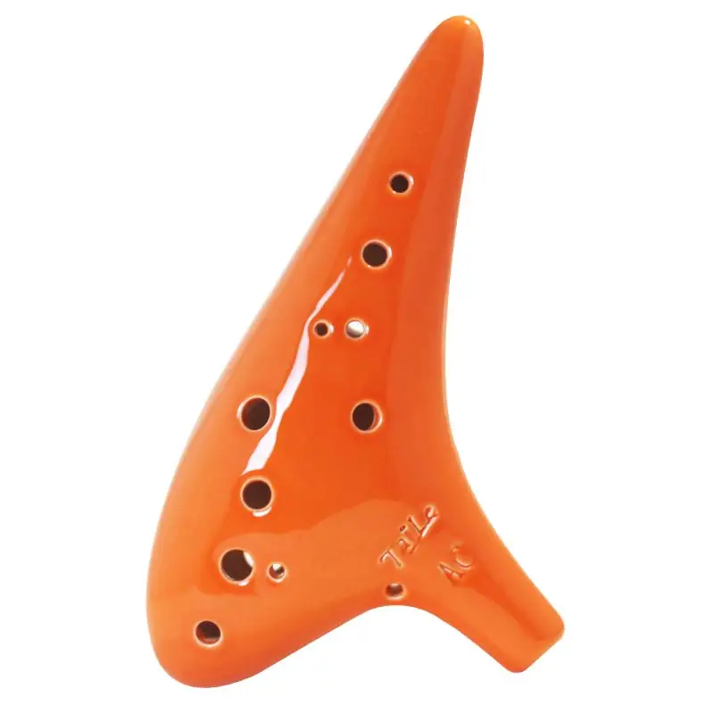 12-jamkový tenor C oranžová glazúra Ocarina