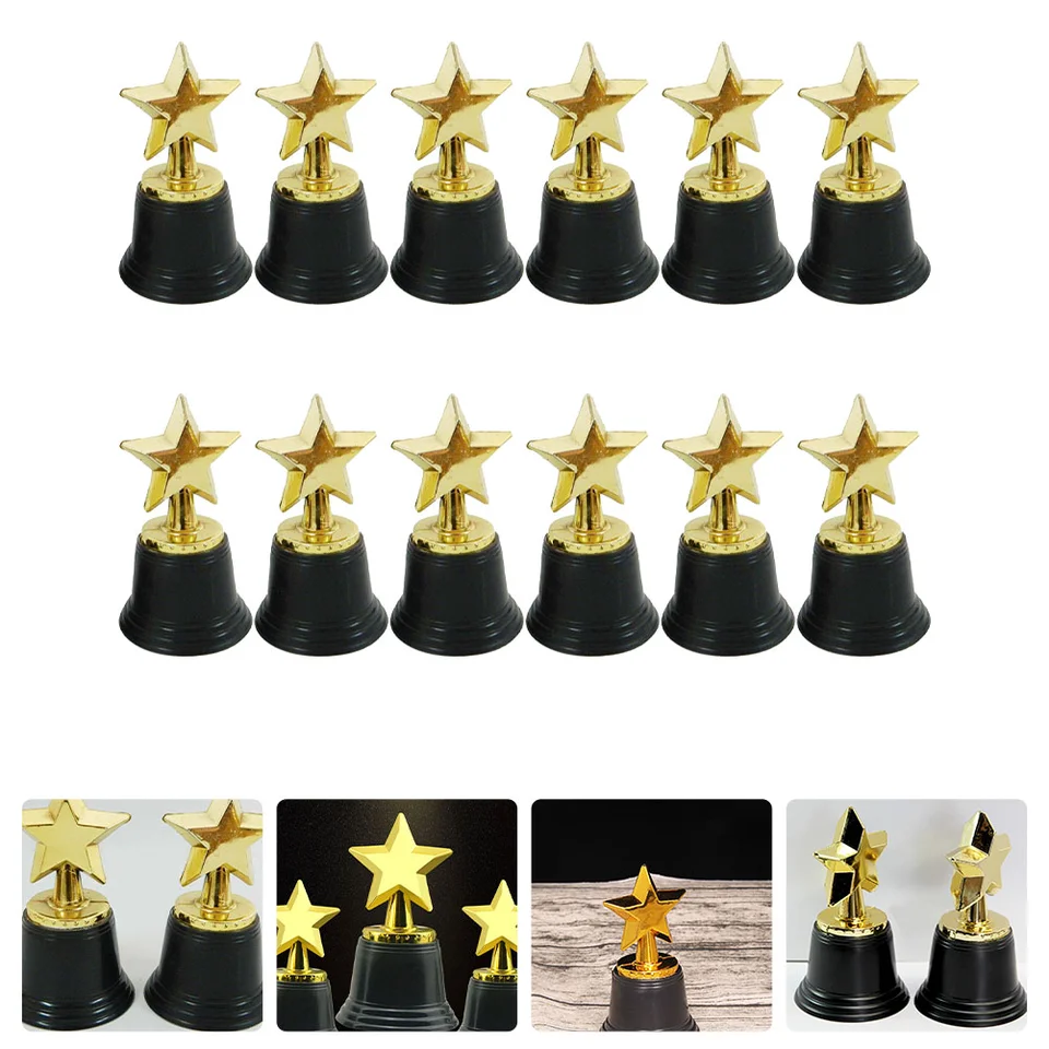 12 ks Bulk Star Trophy Student Futbalové doplnky baseball medaily plastové detské potreby