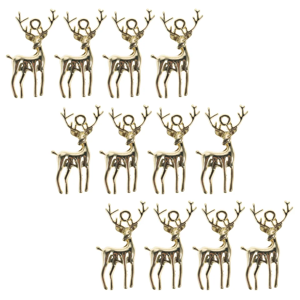 12 ks Deer Fawn Key Reťaz príslušenstvo Šperky na mobilný telefón Rozkošný prívesok zliatiny Ear Ear Dendants Drop