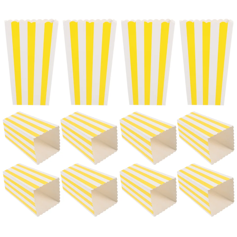 12 ks sladké kužeľové tašky Popcorn Box Party Snack Contacks Buchets Snacks Cups Cytle