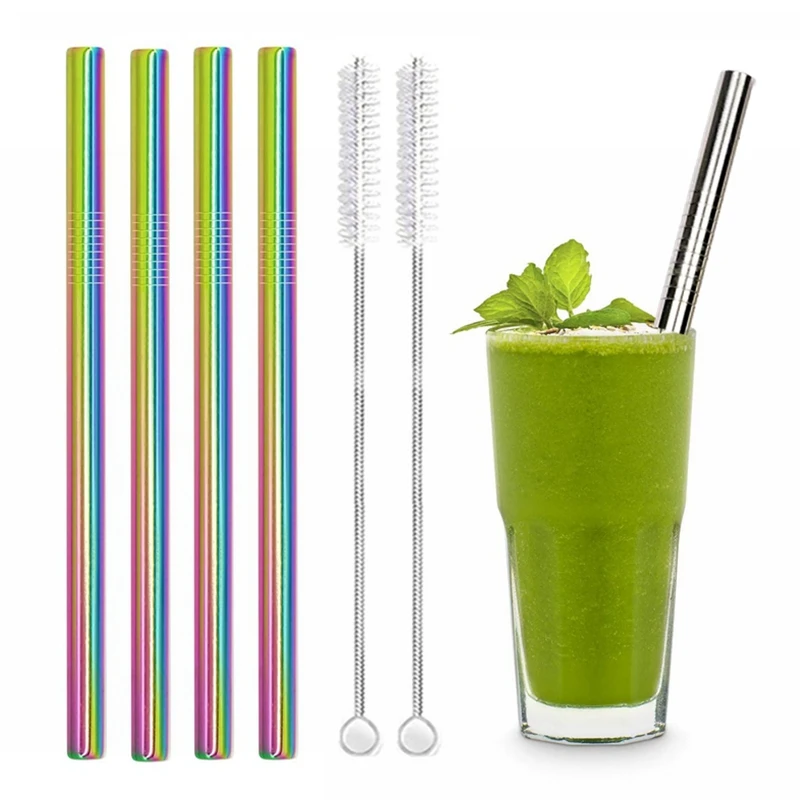 12 mm kovové slamky Boba Opätovne použiteľné bublinové čajové slamky Opätovné použiteľné jumbo smoothie slamy 304