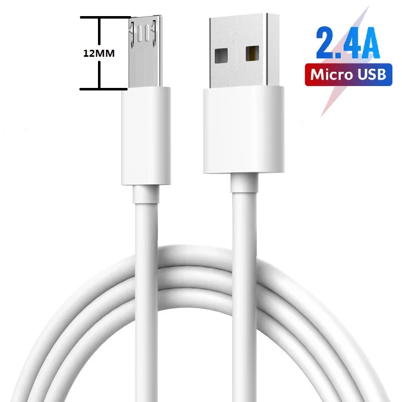 12 mm nabíjací kábel Micro USB pre OUKitel K10000/K3/C8 BlackView A7/A20/A30/BV6000 Leagoo KIICAA Power Charger Cabel