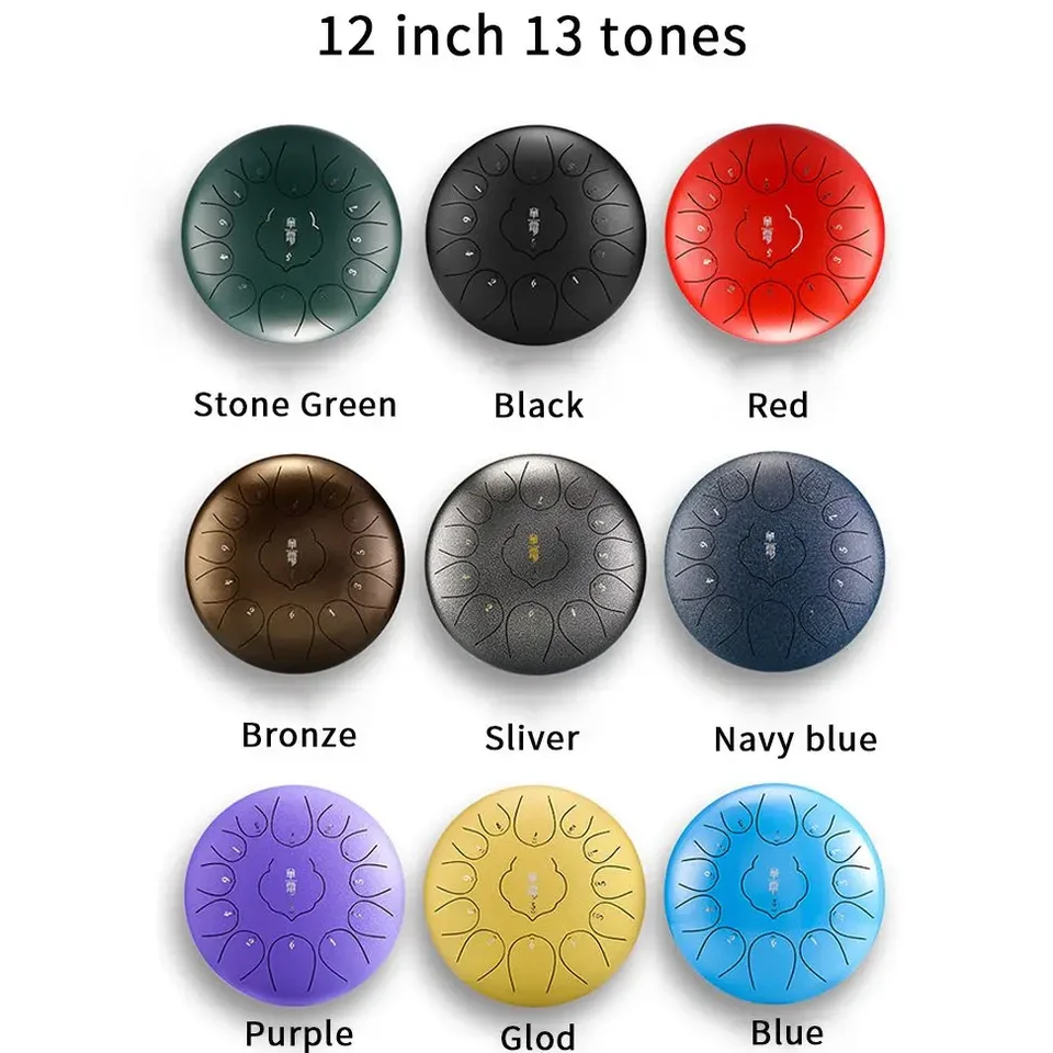 12 palcov 11/13 Tones oceľový jazyk bubon uhlíkový oceľ tamborínový bicie bicie nástroje meditácie hudobné darčeky
