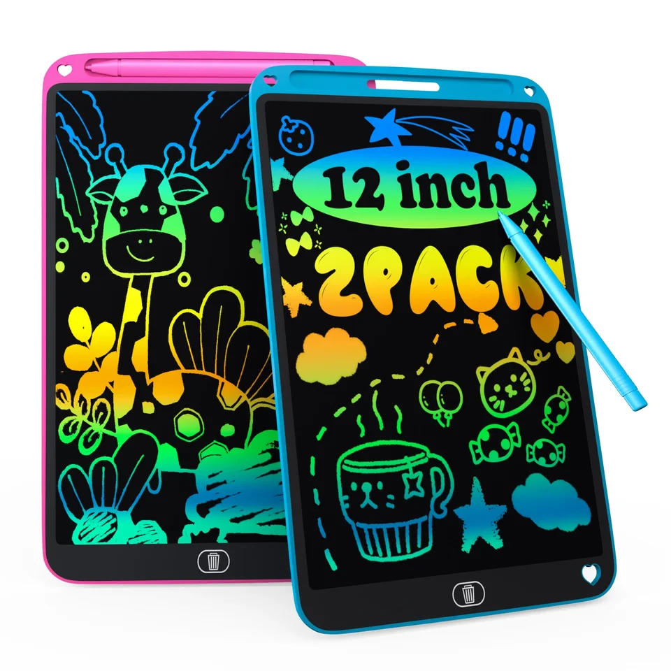 12 palcov detská písacia podložka nabíjanie LCD LCD malá tabuľa graffiti kresle