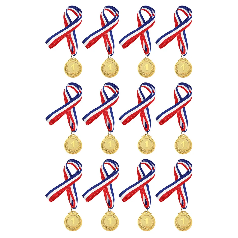 12 počítačov Medal Medal Futbal za ocenenie Kids Zinc Zinc zliatiny Gold Child School Futbal futbal