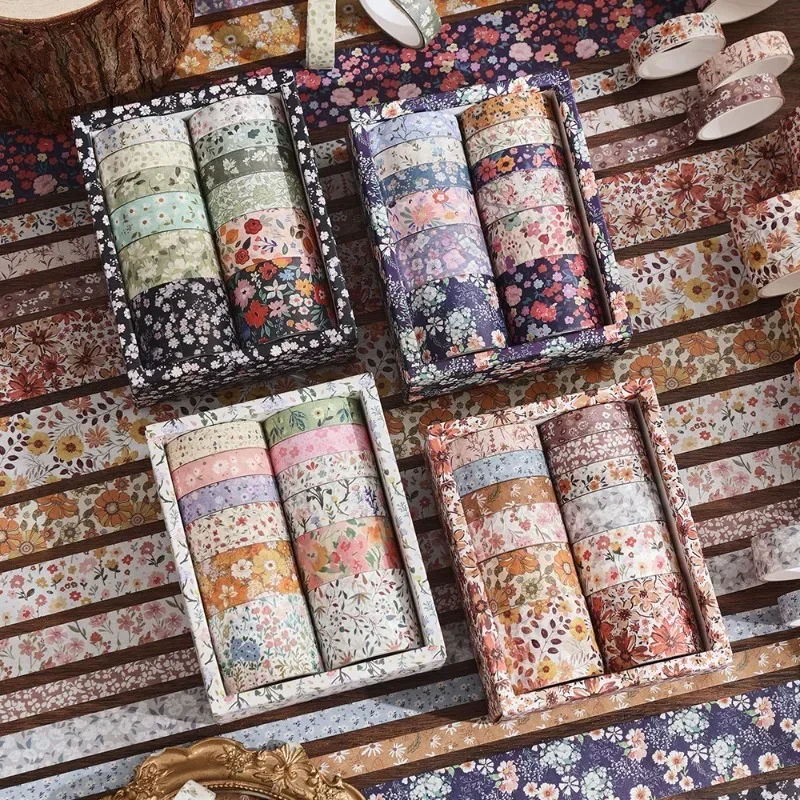 12 roliek vintage kvetinová umývadlová sada DIY