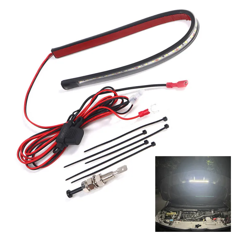 12 V 2M White Under Hood LED súprava LED s automatickým zapnutím/vypnutím Univerzálne sa hodí do akýchkoľvek LED svetlá vozidla Automatické spínacie kravaty prúžky