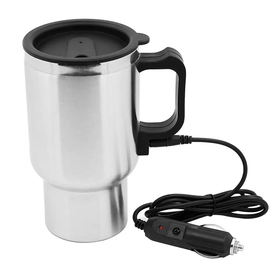 12 V zahrievanie automobilu Káza z nehrdzavejúcej ocele Kávová šálka vyhrievaného hrnčeka pre čajové autá Trucks Coffee Watering Water