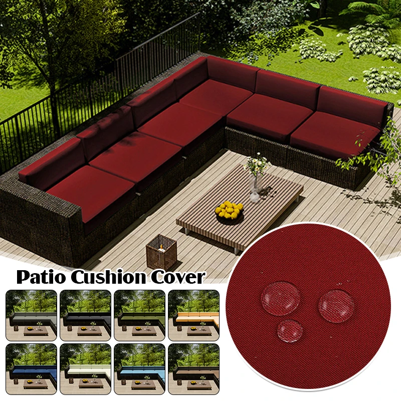 12 štýlov na terase stoličky na stoličky, vodotesná vonkajšia pohovka vankúš Slipcover, Zahustená záhradná salóniková výmena vankúša