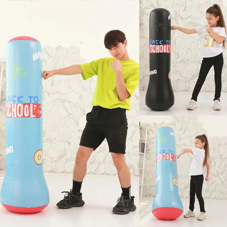 120 cm nafukovacia boxerská taška Dospelá deti Box Punch Pieskový vak tréning Target Stres Cvičenie pre deti darčeky