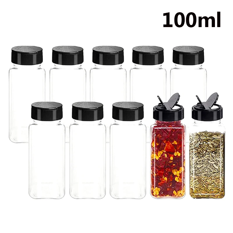 120 ml/4oz poháre pre korenie Salt a korenie Shaker Sezet Jar Organizátor Organizátor plastový grilovací korenie kuchynský gadget