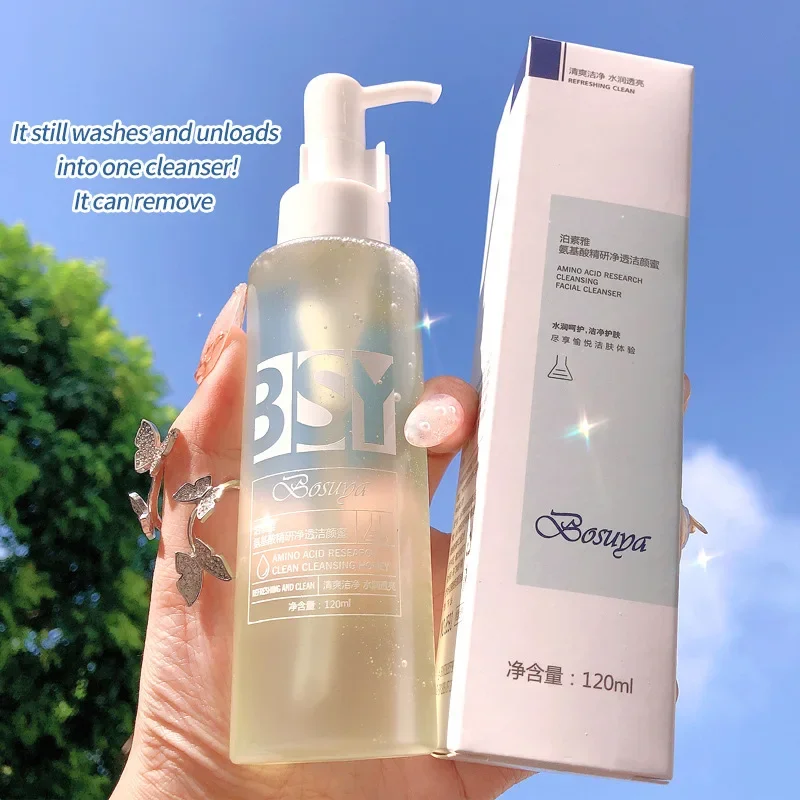 120 ml aminokyselinový čistiaci prostriedok na tvár, hlboké jemné čistenie, regulácia oleja, čistenie čistiacich medových tvárí Exfoliator tváre