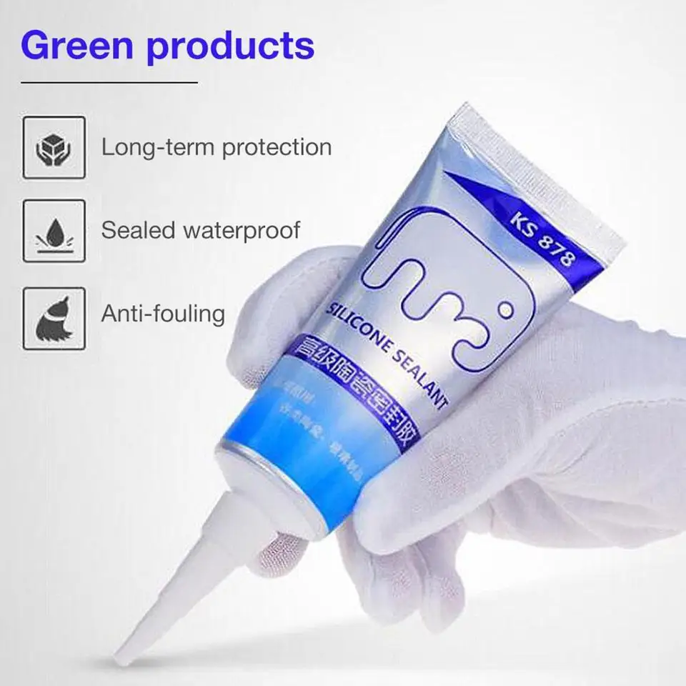 120 ml bezpečný vysokohorský silikónový tmel biely lepidlo odolné voči vode pre domácu kuchyň