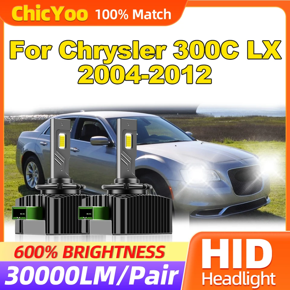 120 W svetlomety LED 30000LM HID xenónové žiarovky 12V 6000K Biele predné žiarovky pre Chrysler 300C LX 2004-2008 2009 2009 2011 2011 2011