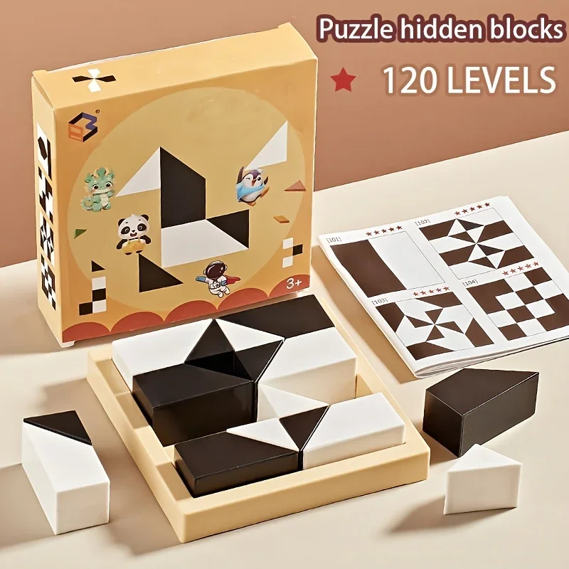 120 úrovne Skrytá bloková puzzle 3+ rokov ABS Materiál vylepšuje logiku a priestorové zdôvodnenie vhodné pre 3-8 rokov vo veku 3-8 rokov