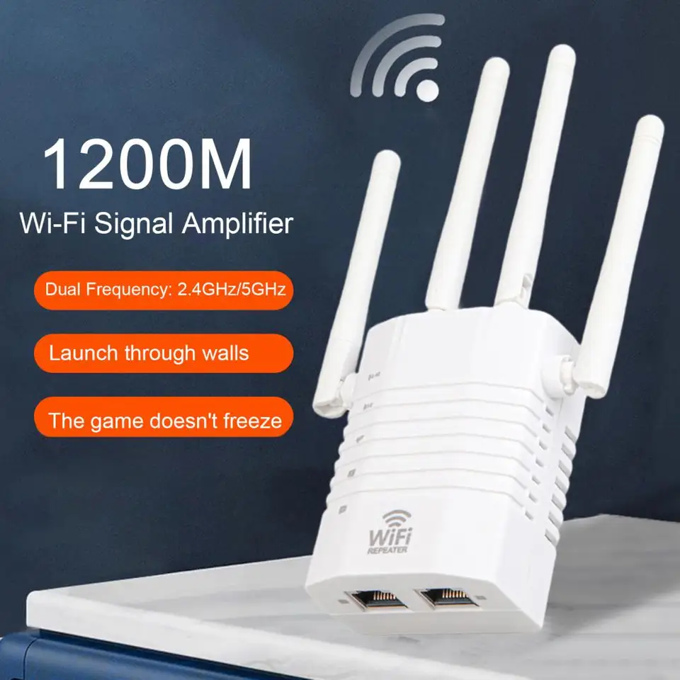 1200 Mbps WiFi opakovač duálny frekvenčný dlhý rozsah anti-interferenčnej siete Extender US St.