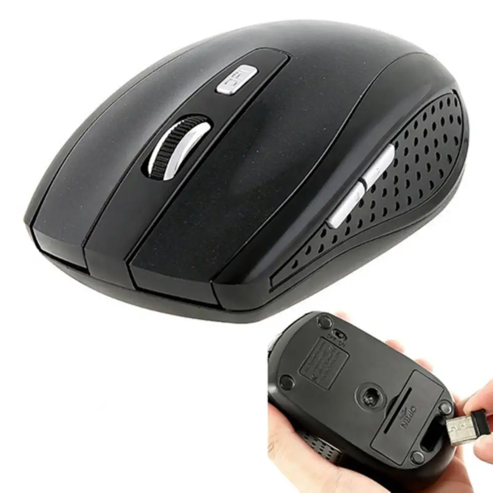 1200DPI 2,4 GHz Mouse Mute Prenosný prenosný USB 2.0 Prijímač Mini bezdrôtová optická myš pre počítač s prenosným počítačom