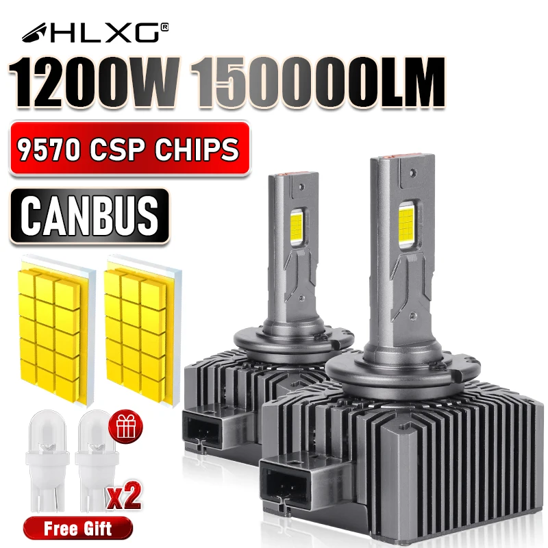 1200W D1S Series D1S D3S LED svetlomety Svetlomety D2S D4S D1R D2R D3R D4R Turbo Light Auto Lamps Plug & Play Hid Konverzia súprava 12V